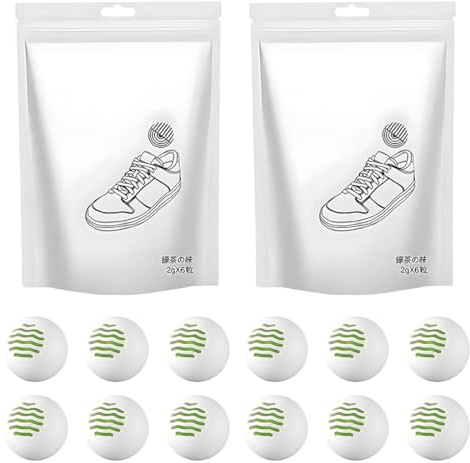 UIEXAY Lot de 12 Désodorisant Réutilisable pour Chaussures de Sport Pour les Basket,Désodorisant pour Chaussures de Sport,Éliminateur D'odeu de Chaussures,Boules Désodorisantes pour Chaussures