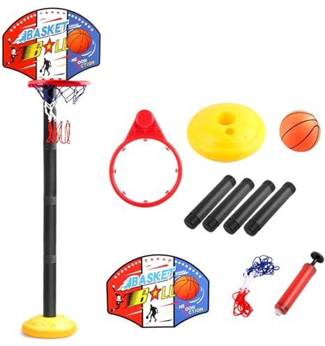Genérico Aro De Baloncesto Ajustable - Ařo Dè Bàloncesto para Niños | Soporte D́e Bałoncesto Pàra Nìñoš Paŗa El Hogar, Patio, Entrenamiento, Ejercicio, Diversión, Dë Color Duradera, Regalo