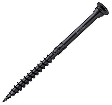 Sihga Sihga L-GOFIX® MS - Viti per terrazza rivestite SC 9, 200 pezzi, colore: Nero
