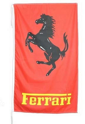 Cyn Flags Ferrari Prancing Drapeau Horse Noir 150 x 90 cm