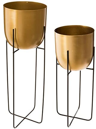 Atmosphera - Satz von 2 Töpfen - Metall - Gold - Gold