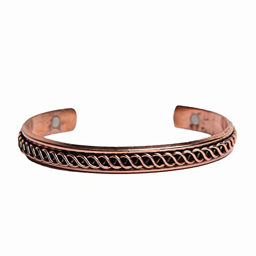 Wonder Care Armband aus reinem Kupfer für Damen und Herren, Kupfer-Kada für Herren, Kupferband mit Samtetui und Geschenkbox
