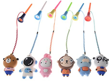 GDZTBS Tees De Golf Percha De tee De Golf Anillo De tee De Golf Anti-perdida De Plástico De Dibujos Animados con Correa Accesorios para Soportes para Tees De Golf Juego De Regalo De Golf, 6 Piezas
