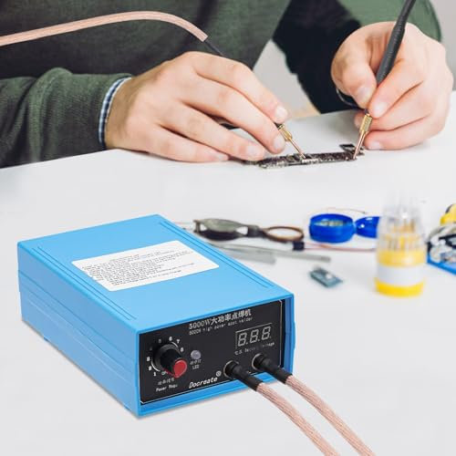 5000W Punktschweißmaschine, Automatik- und Fußpedal-Punktschweißgerät mit 9 einstellbaren Geschwindigkeiten, Mini-Akkupunktschweißgerät mit Nickelblech