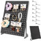 ODOXIA Peg board | Panneau Perforé pour vendeurs | Plaque Perforée Organisation | Crochets pour Panneaux Perforés Noirs pour Maison, Magasin, Bureau | Tableau Perforé sur Pieds