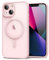oakxco Custodia Magnetica Trasparente per iPhone 13 Mini/ 12 Mini, Compatibile con Ricarica Wireless Magsafe, Ultra-Sottile non Ingiallimento Anti-imnte Custodia tettiva Traslucida, Rosa Sabbia