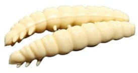 pro-bite Libra Lures Larva 30mm | Forellenköder Supersoft | Inhalt: 15 Stück | Aroma: Knoblauch | Farbe: 005 / Cheese