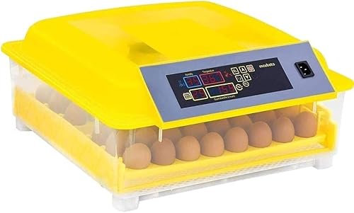 Incubatrice per uova modello 48 (di piccole dimensioni) con display digitale, regolazione automatica della temperatura e dell'umidità, schermo LED per la schiusa di pulcini, anatre, pollame, quaglie,