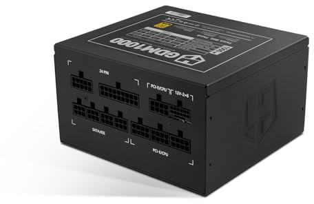 NOX XTREME PRODUCTS HUMMER GDM 1000W Gold – Modulärt ATX 3.1-nätaggregat 80 PLUS Gold, tyst 120 mm-fläkt, PCIe 5.1, 90% effektivitet, extra långa platta kablar.