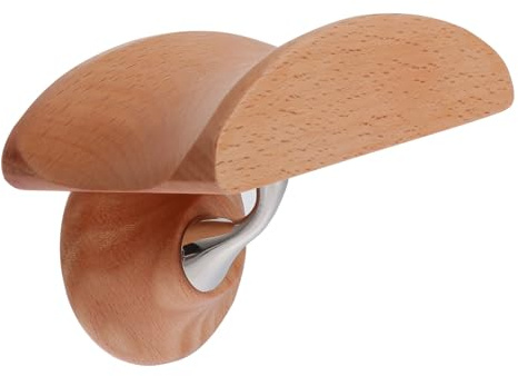 HOMSFOU Headset Storage Rack Wood and Alloy Wall Mount Headphone Holder Khaki Easy to Assemble Stand for Headset Office Study