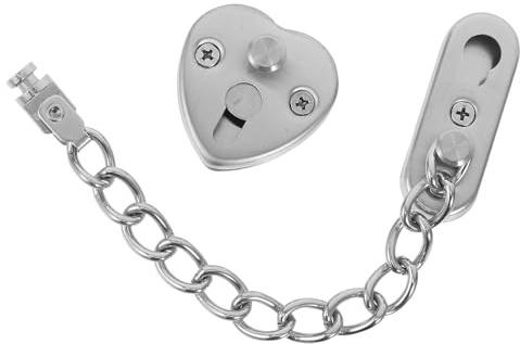 BUGUUYO Chaîne de Sécurité pour Porte en Acier Inoxydable Verrou Antivol sans Perçage Serrure Intérieure pour Porte d'Hôtel Installation Rapide Protection Renforcée
