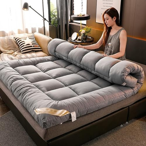Materasso futon pieghevole giapponese, spessore 10 cm, letto arrotolabile in schiuma per casa e dormitorio, letto singolo/matrimoniale, soluzione salvaspazio e confortevole