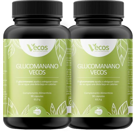 Inhibidor del Apetito y la Ansiedad | Glucomanano | 90 Cápsulas | Ayuda a Mantener los Niveles Normales de Azúcar en Sangre | Efecto Saciante | Complemento Alimenticio