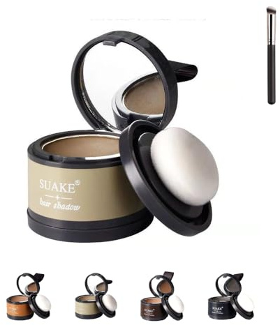 Avellio Polvo Corrector De Raices,Cubre Canas Al Instante, Con Queratina, Resistente Al Agua Y Al Sudor, Acabado Natural, Sin Grumos (Marrón claro)