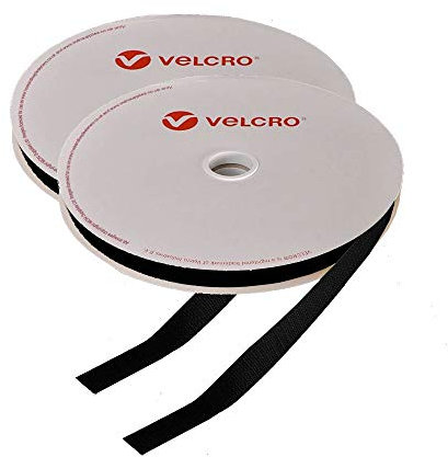 Velcro® - Cinta autoadherente para coser (10 mm, 1 m), color negro