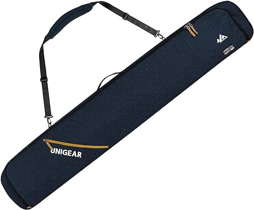 Unigear Skitasche, doppelt gepolstert, Snowboardtasche, Langlauftasche für 1-2 Paar Ski, 165/175 cm