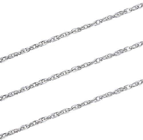 Airssory 5 m (16,4 fot) Obehandlade repkedjor i rostfritt stål med spole lödda för pärlhalsband berlockarmband smyckestillverkning – 2,5 x 2 mm