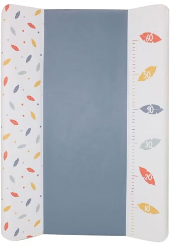 Babycalin - Matelas à langer bébé Standard Premium Plumes - Matelas à langer 50x70 cm avec toise - Confort maximum - Bords réhaussés - Matelas imperméable en PVC pour table à langer bébé - Moelleux
