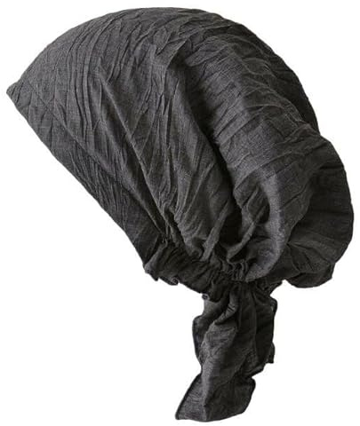 CHARM Uomo Cotone Bandana Cappellino - Donna Cappello Copricapo Turbante Estate Estivo Cuoco Bici Grigio Scuro