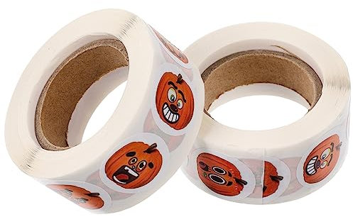 TEHAUX 6rollen Halloween Aufkleber Für Partydekoration Selbstklebende Etiketten Für Süßigkeitenbeutel Pro Rolle Vielseitige Deko-sticker Für Halloween-feiern