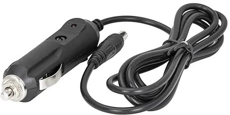 Spina accendisigari da auto, 12 V, DC 5 A, 5,5 mm x 2,1 mm, con cavo da 1,2 m