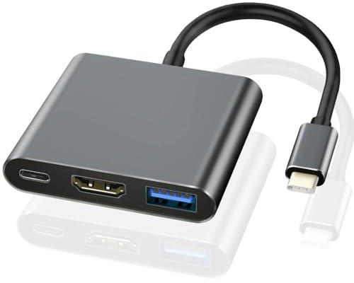 TYPE-C till HDtre-i-ett 4K adapterkabel omvandlare typ-c till hdmi+USB HD-kabel dockningsstatus svart skal svart linje