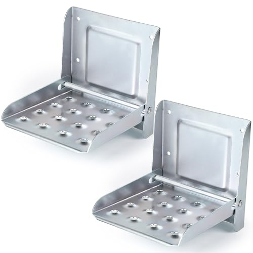 SWAWIS Lot de 2 Marchepied Pliable pour Remorque et Camion Escabeau Acier