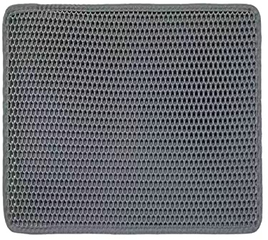 Tapis de litière en nid d'abeille double couche et contrôle des éclaboussures d'eau lavable XS-XXL