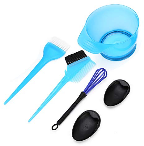LUCKDANO Kit di Strumenti per Colorare i Capelli blu: Include una Ciotola per Colorare, un Pennello per e un Pettine per Realizzato in Plastica di Alta qualità, Adatto per l'uso Personale e (BLUE)