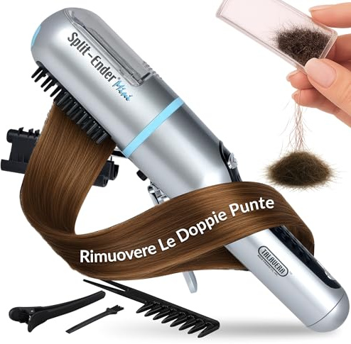 Split Ender Mini tagliacapelli salon professionale senza fili per doppie punte per doppie punte secche, danneggiate e fragili blu