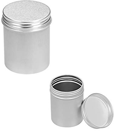 uxcell 6 Pack 4.4oz Round Aluminum Cans Tin Can Screw Top Metal Lid Containers for Crafts, 130ml