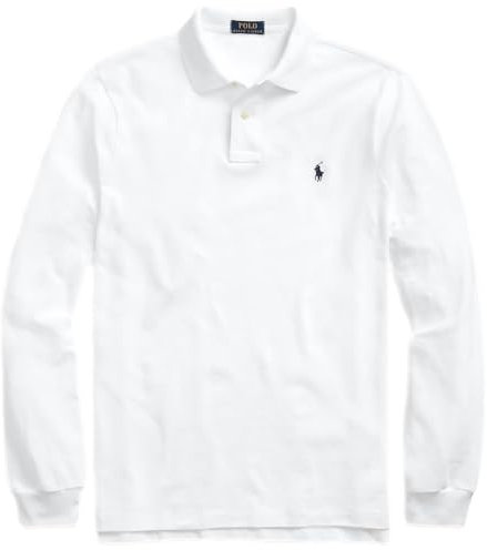 Polo Ralph Lauren Long Sleeve Solid Mesh - Classic White LG, White, Large