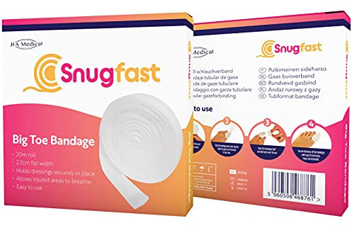 Snugfast Big Toe Tubular Gauze Bandage Dressing 2.7cm x 20m Roll