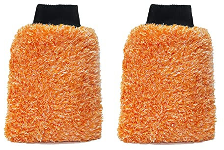 Alnicov 2 pezzi Guanto da bagno in microfibra - Panno per il lavaggio a bassissimo attrito La morbida scorrevolezza riduce al minimo i segni di turbolenza
