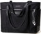 Chase Chic Bolso Portátil Mujer, Bolsos Totes Impermeable Bolso Ordenador Mujer de 17.3 Pulgadas Bolso de Mujer Grande para Trabajo, Negro