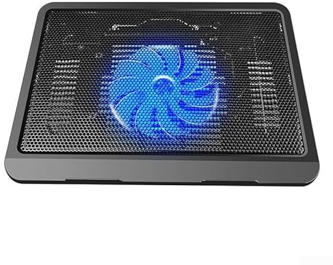 Base de refrigeración para portátiles de 10 y 14 pulgadas modelo N19 con ventilador grande, material plástico, ligero y portátil