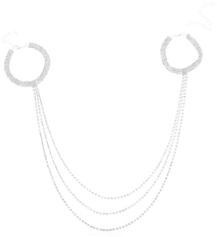 FRCOLOR Cadena De Brazo De Joyería Del Brazo Brazalete Superior Joyas De Mano Pedrería Plata