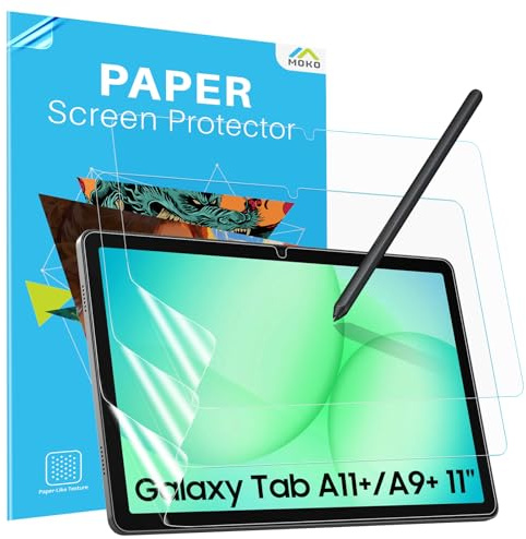 MoKo 3 Pack Papiergefühl Displayschutzfolie für 11 Zoll Samsung Galaxy Tab A11 Plus/A11+ 2025, Matt Anti-Glare PET Folie, Blasenfrei, Hüllenfreundlich für Samsung Tab A9 Plus/A9+ Tablet