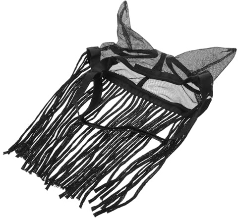 VILLFUL Maschera Protettiva Antimosche con Orecchie e Frange, Poliestere Traspirante, Installazione e Rimozione Semplici, Utilizzo Quotidiano