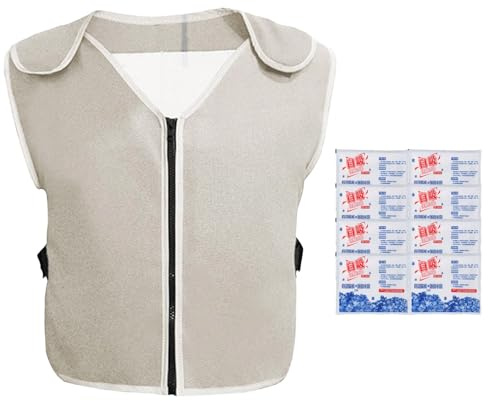 Generisch Chaleco refrigerante para mujer, para exteriores, bolsa de hielo, chaqueta de refrigeración de verano, chaleco térmico, chaleco deportivo, camiseta funcional