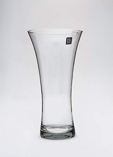Maison Zoe Mundgeblasene und Handgefertigte Glasvase Patty - 30cm hoch - Blumenvase - Deko & Hochzeit