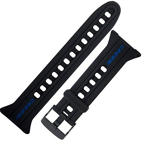 Cressi Sub S.p.A. Strap for Goa Bracelet de Rechange d'origine pour Ordinateur de Plongée Noir/Bleu Uni