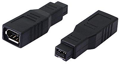 CERRXIAN IEEE 1394 Typ FireWire 400 auf 800 6-polige Buchse auf 9-poligen Stecker FW 800 Stecker-Adapter (2 Stück)
