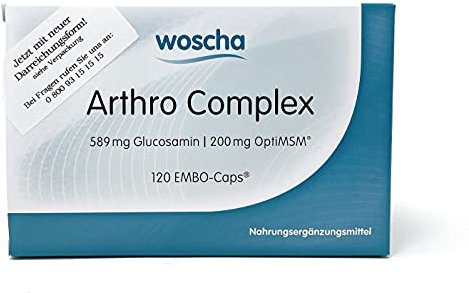 woscha Arthro Complex (598mg Glucosamin, 200mg OptiMSM) 120 Embo-Caps (116g)