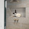 Saxoboard Wandnische Dusche Edelstahl, Duschnische Bad 60x30x10 cm - Lichtgrau RAL 7035 (Farbe wählbar) + Flexibler Einbau