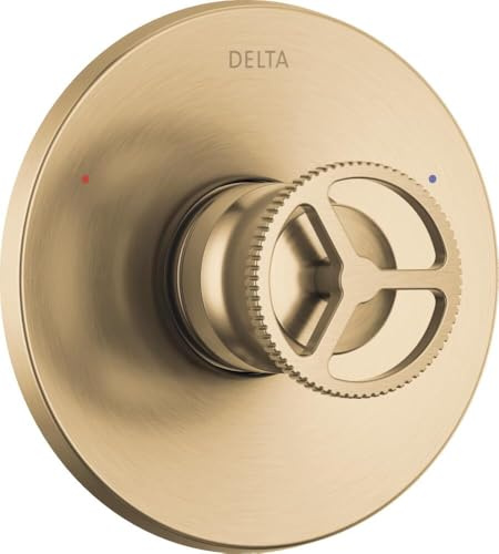 Delta Faucet Trinsic T14058-CZ - Kit per doccia e rubinetteria per doccia in oro e doccetta, con maniglia per rubinetto doccia, colore: bronzo champagne