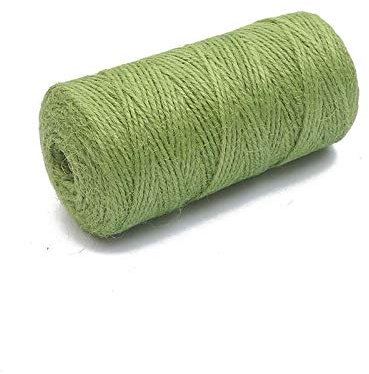 Cuerda de Yute 100m Roll Natural Burlap Hessian Jute Cordón Cuerda Cuerda Cuerda Cuerda Ancho Ancho Rústico Envoltura Regalo Embalaje String Boda Decoración (Color : 2mm Green)