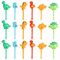 Mlysnd Obstgabeln Kinder, Spiesse für Snacks Kinder 18 Stück Mini-Dinosaurier-Obstpicks für Kleinkinder, niedliche Bento-Picks für Lunchbox-Dekorationszubehör