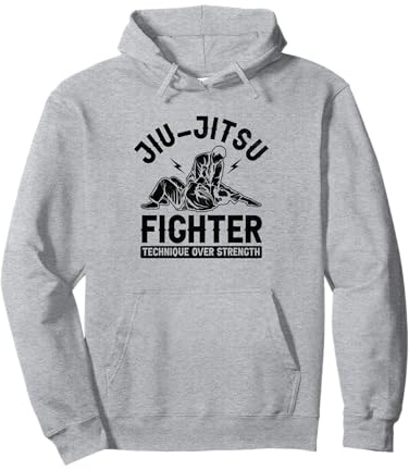 Jiu Jitsu Fighter Tecnica Sopra Forza BJJ Arti Marziali Felpa con Cappuccio
