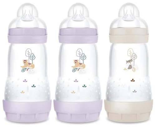 Biberon MAM 260ml x3 lilas + sable